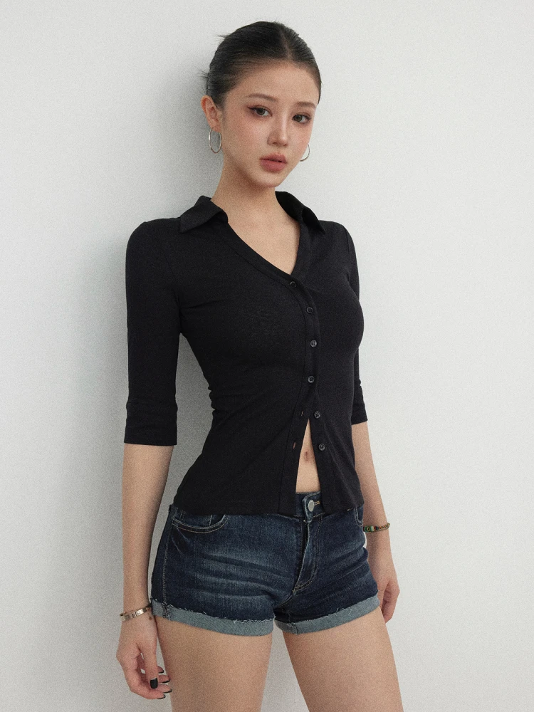 

Летний женский топ Buleng Slim Fit из хлопка и льна с V-образным вырезом, дышащий, повседневный, влагоотводящий