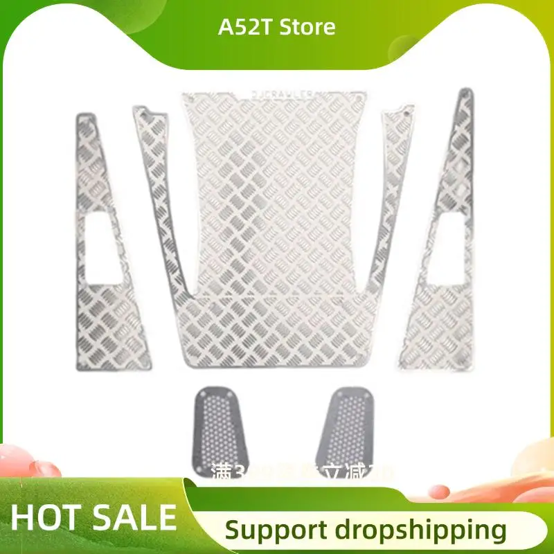 A52T Metal Steel Hood Skid Plate Decorative Sheet Intake Grille Trim For Traxxas TRX4M Defender 1/18 RC Car Upgrade Parts