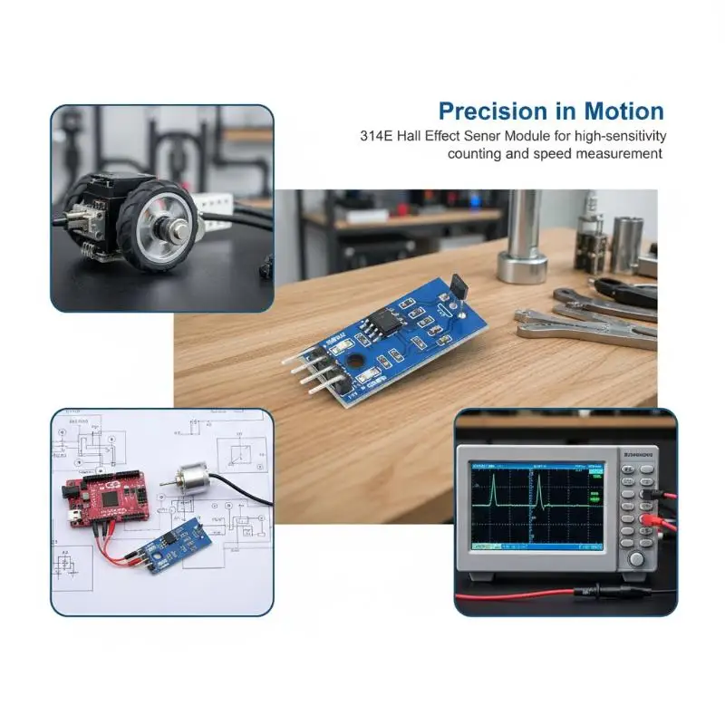 Hall Sensor Motor Speed Measurement Module 3144E Single Open Circuit Speed Sensor 3144 Count Sensor A3144 Board A3144E