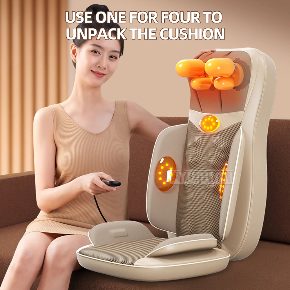 

Heated Massage Pad For Bed Neck Shoulder Full Body Cushion Waist