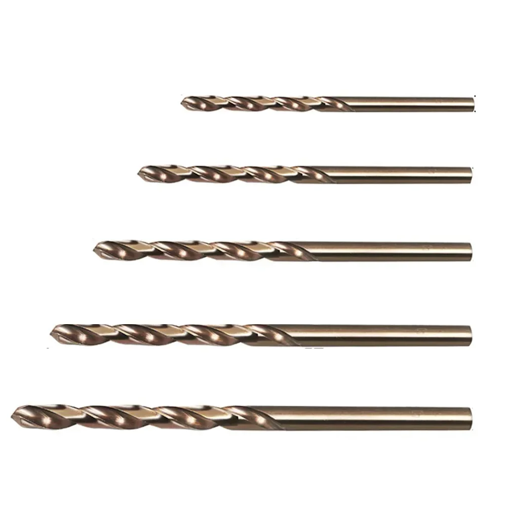 

5pcs HSS M35 Cobalt Drill Bit 1mm 1.5mm 2mm 2.5mm 3mm Stainless Steel Multifunctional Wood Glass Punching Hole Saw Metal Dril