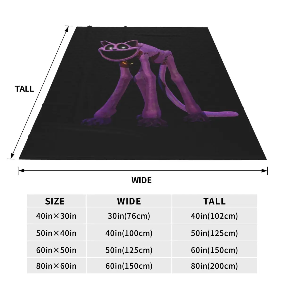 CATNAP Monster Blanket Soft Warm Flannel Throw Blanket Cover for Bed Travel Home Sofa