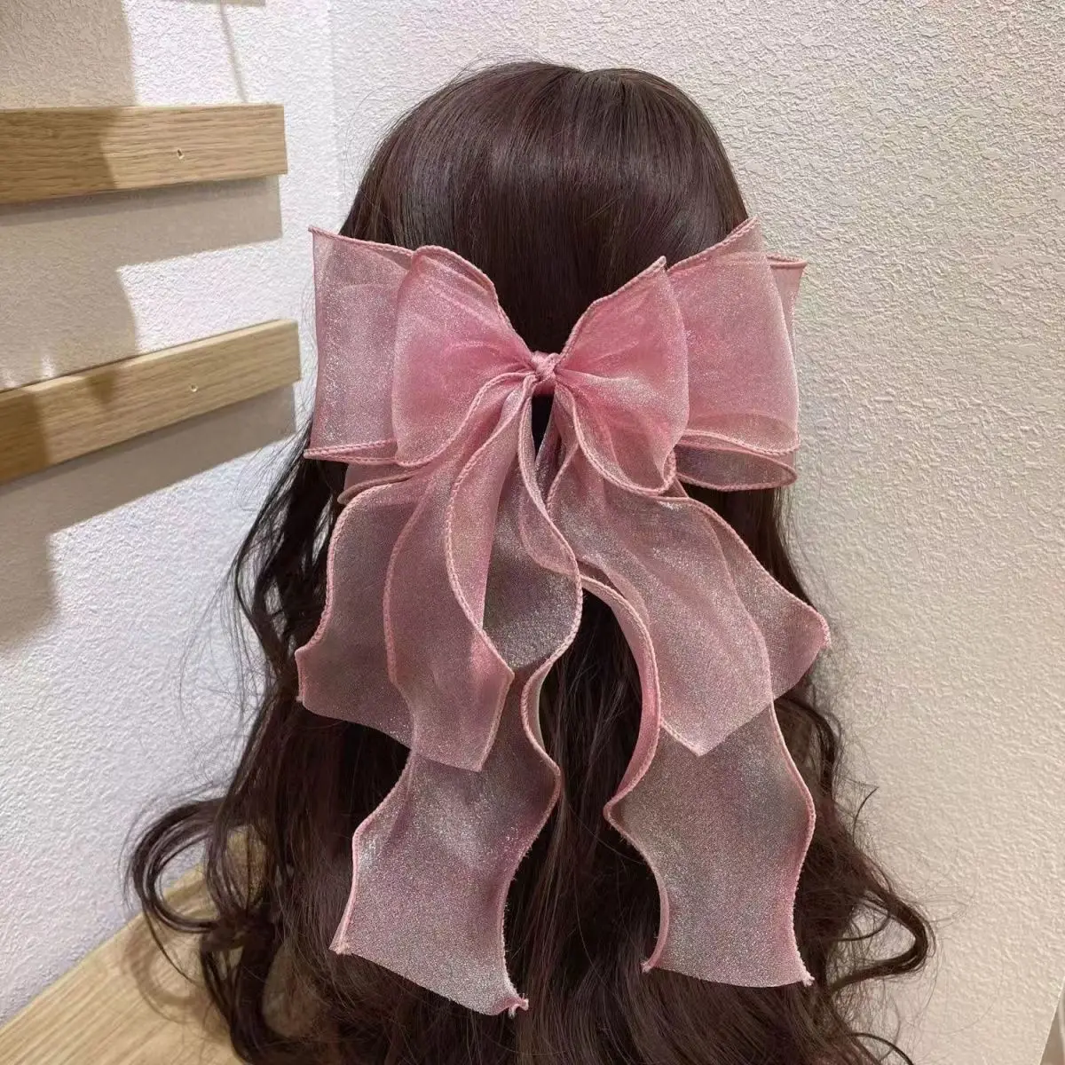 Mode Spitze Bogen Haar Clips Frauen Pferdeschwanz Bogen Haarnadeln Barrettes Multi-schicht BowKnot Haarspange Mädchen Haar Accessoires