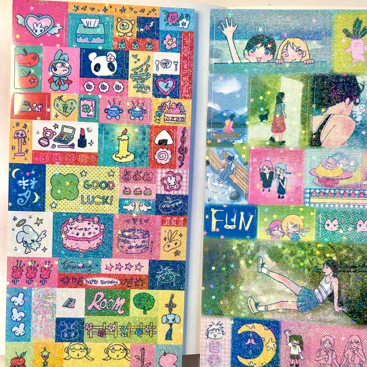 Stickers droomwind oude vroege hand collagestickers