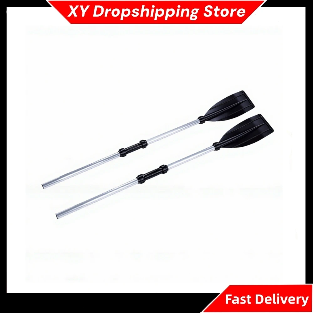 2Pcs Aluminum Alloy Boat Paddles Floatable Canoe Paddle Widened Ribbed Blade Design Kayak Oar Boat Canoe Kayak Accessories