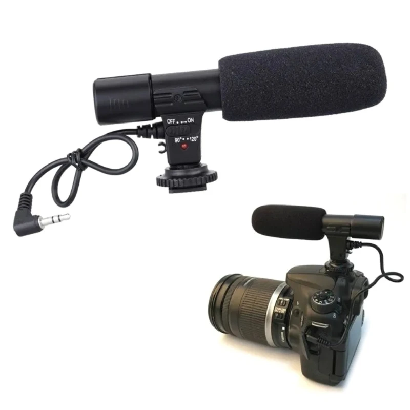 MIC-01 Professional Condenser Microphone 3.5mm Stereo Recording Interviews