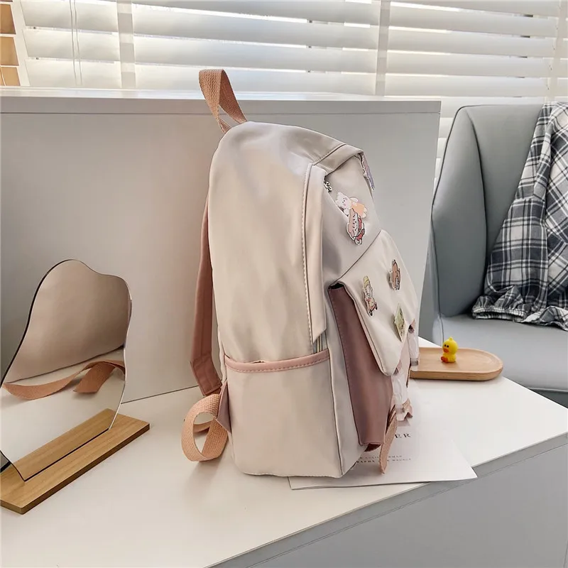 Harajuku Style Ulzzang Student Backpack Ins Fengsen Japanese Contrasting Backpack With Large Capacity Student Stationery Gift