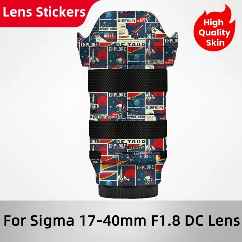 Calcomanía de piel para Sigma 17-40 f1.8 FE y lente de montaje L, piel para Sigma 17-40mm F1.8 DC Art Lens Sticker 17 40 Wrap Cover
