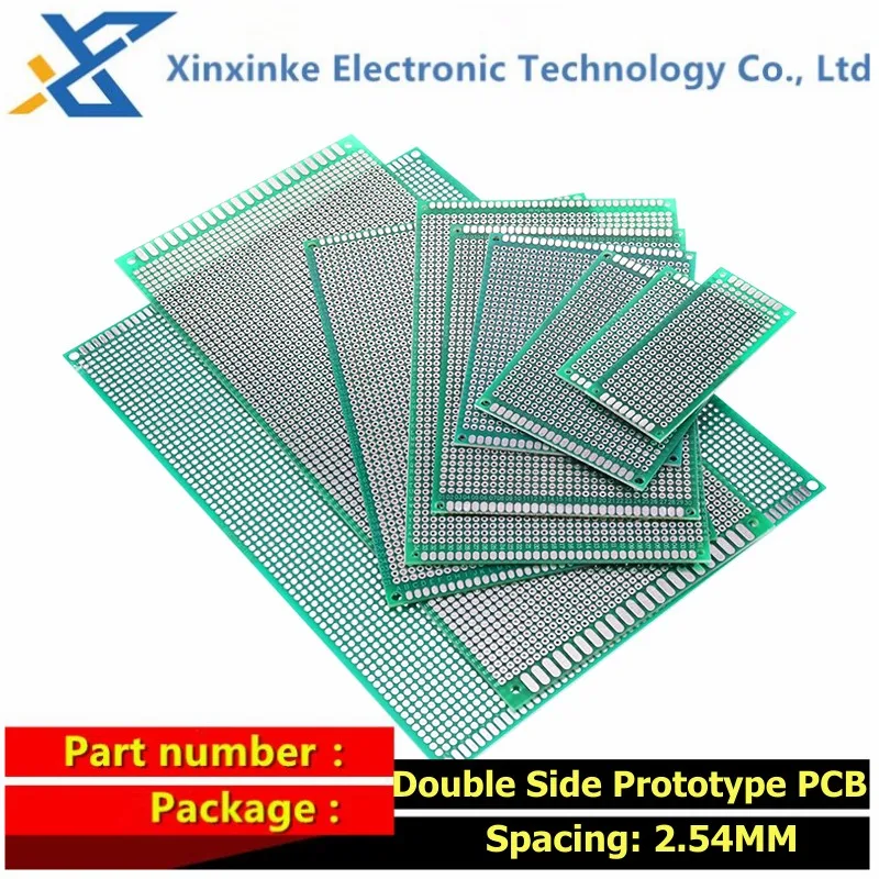 5 SZTUK 2 * 8 CM 2x8 cm 2 * 8 Dwustronny prototyp PCD PCB DIY Uniwersalna płytka drukowana 2.54MM DIY Części Otwór Płytka Test obwodu