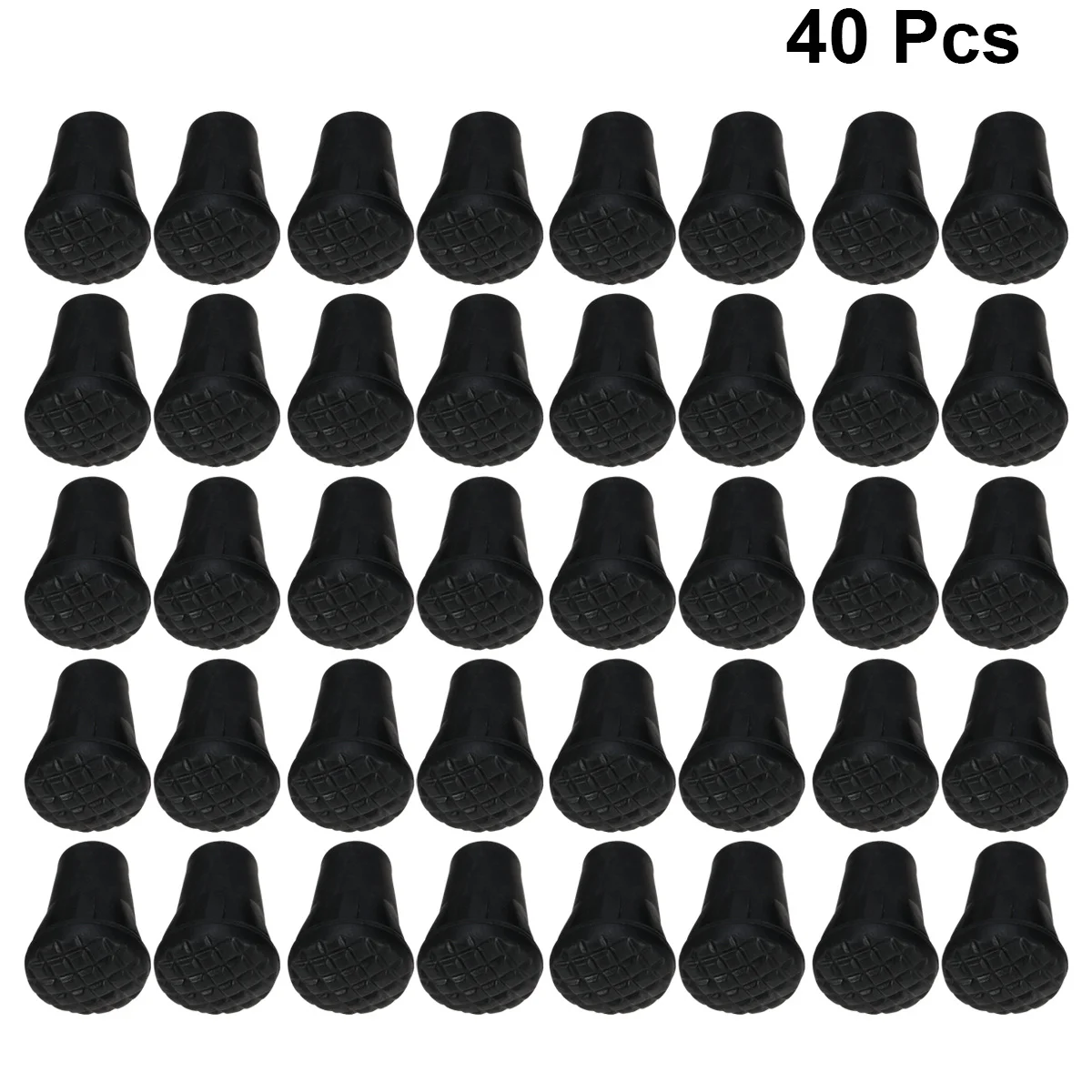 

40 Pcs Hiking Accessories Trekking Pole Cover Tip Stuff Protectors Poles Black Travel