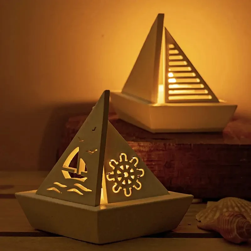 

1Set Sailboat Candle Holder Silicone Mold for DIY Candle Making Home Decoration And Craft Projects Sail Shape Candlesticks