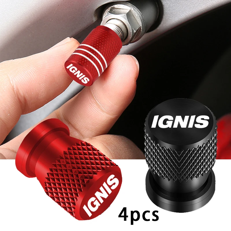 Tapas de válvula de neumático para rueda de coche Suzuki Ignis, cubiertas de vástago de neumático, accesorios impermeables de polvo de aire