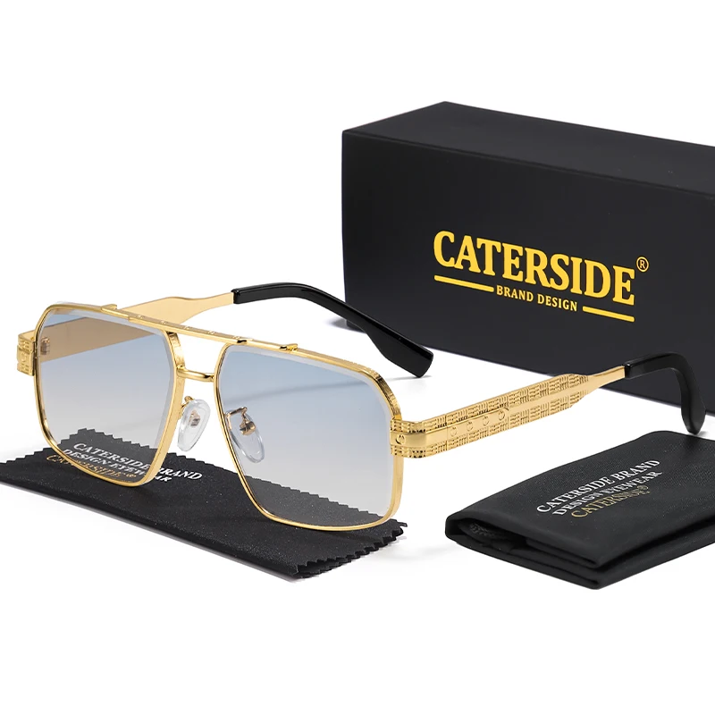

Мужские модные солнцезащитные очки CATERSIDE, толстая квадратная оправа, индивидуальный дизайн, универсальные очки для путешествий на открытом воздухе, незаменимые очки с защитой от ультрафиолета UV400