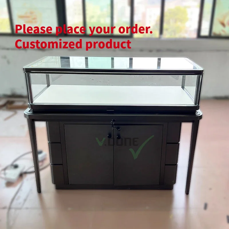 custom.Modern High End LED Jewelry Display Showcase with Customizable Options Jewelry Store Counters Interior Design-Factory