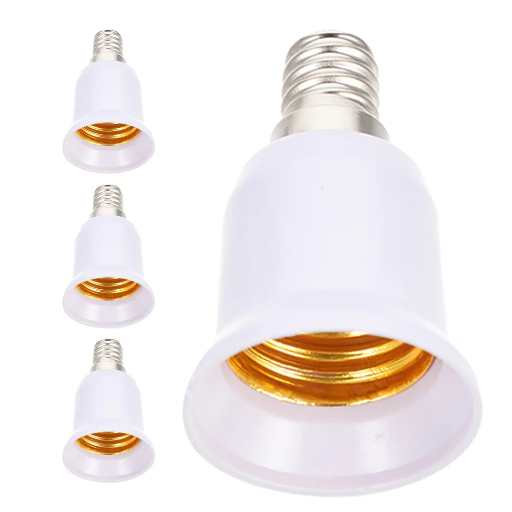 4Pcs Lamp Socket Converter E14 to E27 Adapter Light Bulb Base Conversion for Home Office Hotel Retail Lighting