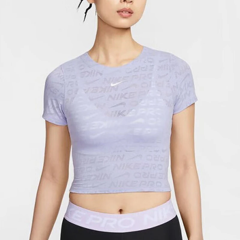 

Nike Genuine Summer 2025 Women's Cropped Mesh Breathable T-Shirt HJ2286-533
