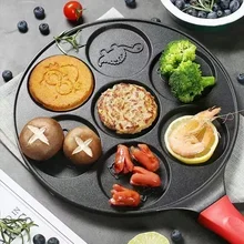 

7 Cup Pancake Pan Nonstick Breakfast Griddle Dinosaur Animals Waffle Maker Pancake Mold Pan for Kids Egg Omelet Crepe Frying Pan