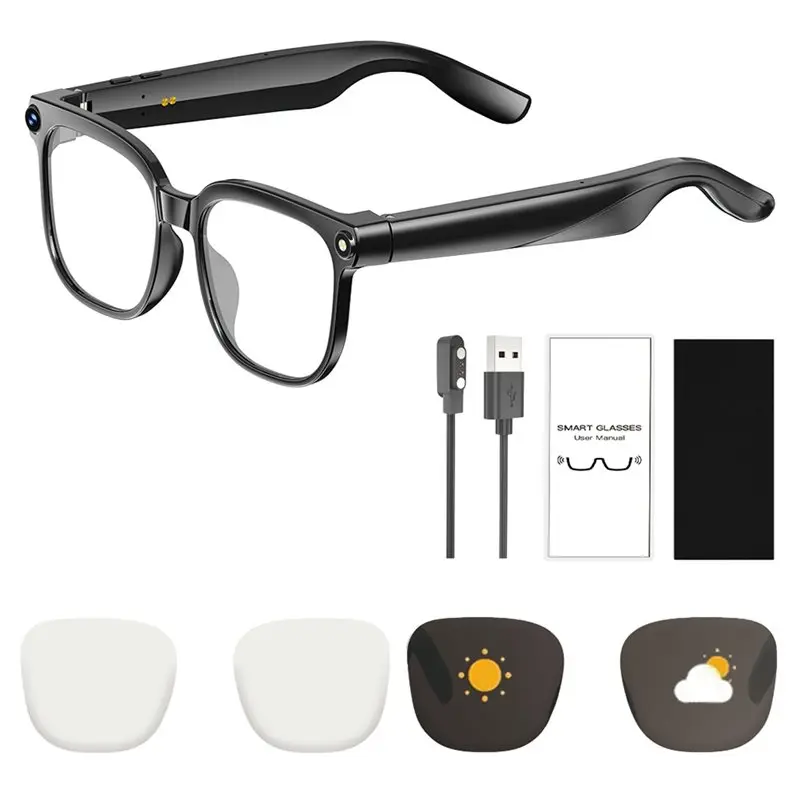 

Умные очки ABGI с камерой 8 МП, видео 4K, Wi-Fi, Bluetooth, голосовым управлением AI, прямой трансляцией и переводом на 150+ языков