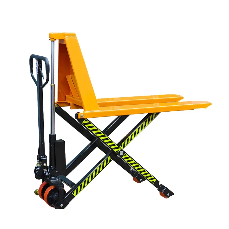 high lift hydraulic pallet jack 1ton 1.5ton hand operated scissor lift new manual  adjustable  truck