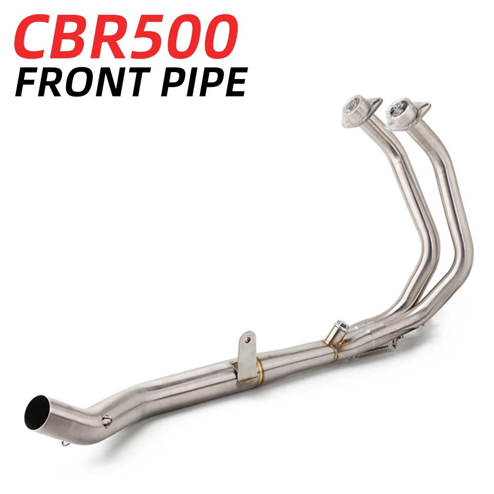 Motorcycle Exhaust Slip On Escape System Header Tube Front Middle Link Pipe 2013-2024 For Honda CBR500  CBR500 R  CBR500R