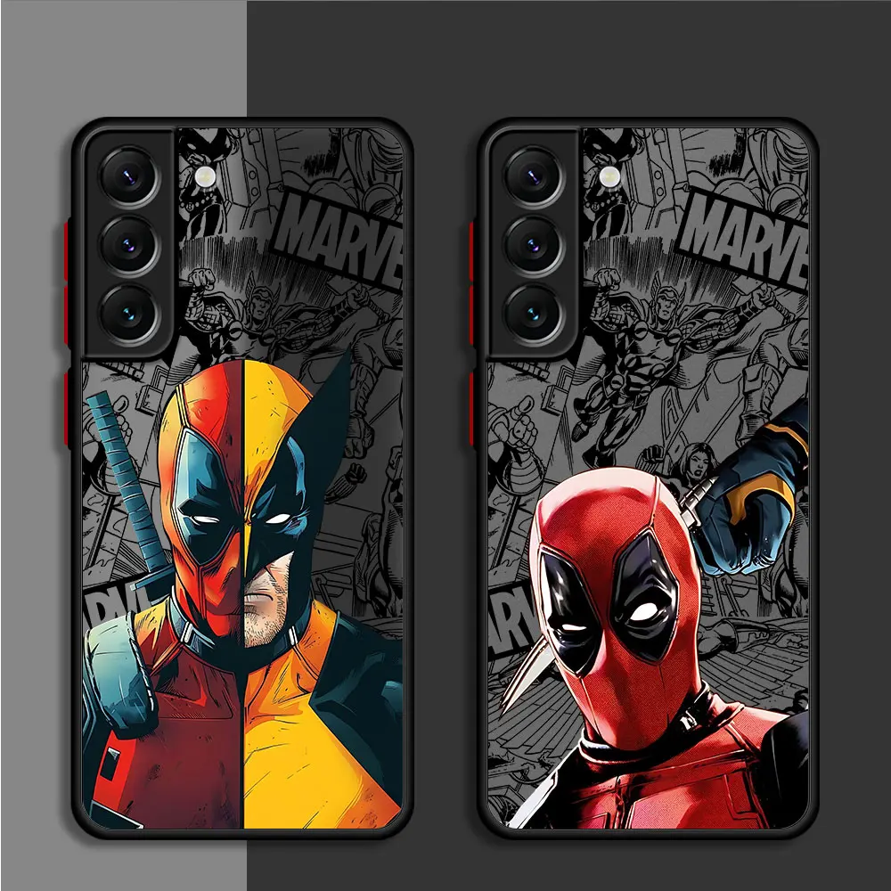 Marvel Deadpool Wolverine Comics Phone Case for Samsung Galaxy A53 A52 5G A73 A23 A24 A13 A14 A33 A72 A22 A54 A34 Soft Cover