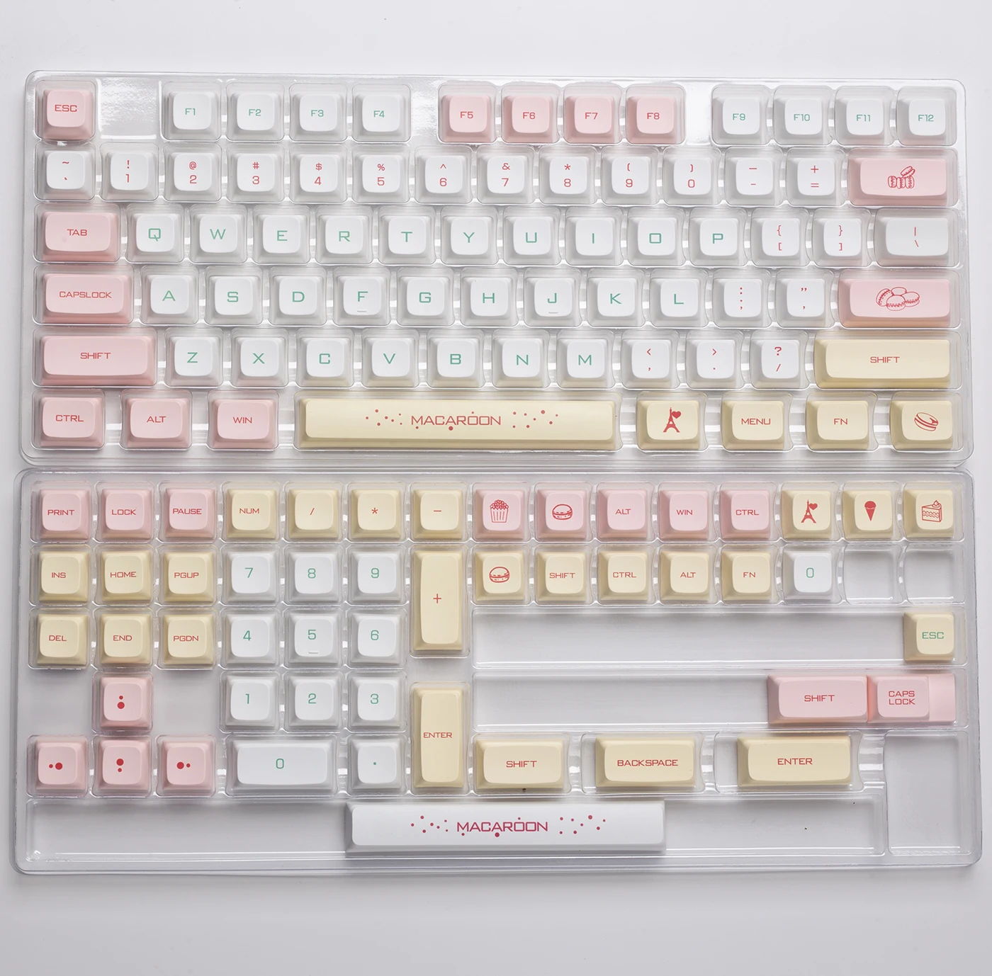 

125 Keys Macaron Theme XDA Keycaps For Cherry MX Switch Mechanical Keyboard Dye Sublimation PBT Keycap Cute Pink Key Caps GK61