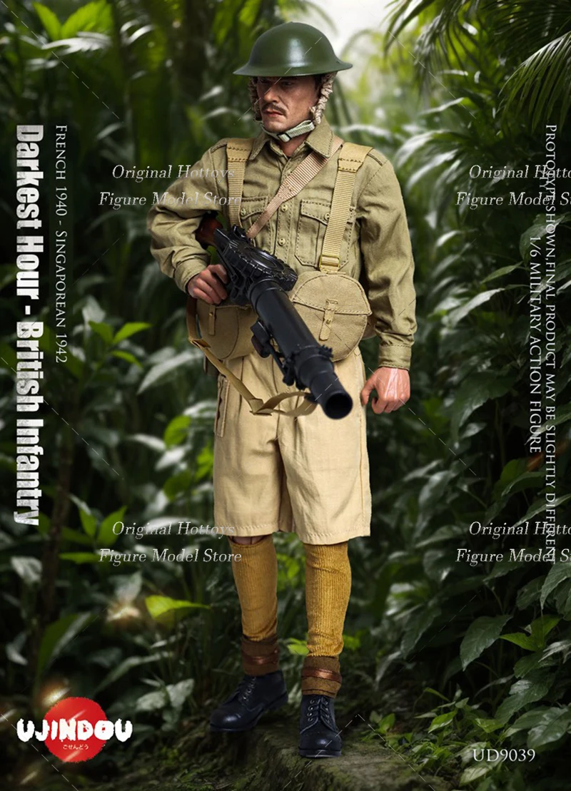 UJINDOU UD9039 1/6 Schaal Soldaat Tweede Wereldoorlog Britse Infanterie Frankrijk 1940-Singapore 1942 Volledige Set 12 ''Action Figure Pop