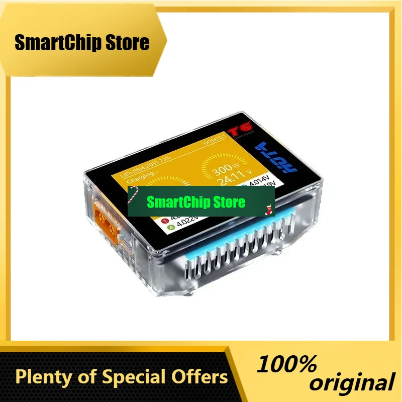 SmCp1pcs For T6 300W 15A Battery Charger LiHv Lipo NiMh Li-ion Ni-Cd Digital Charger 1-6S Lipo Balance Charger Discharger PD 90W