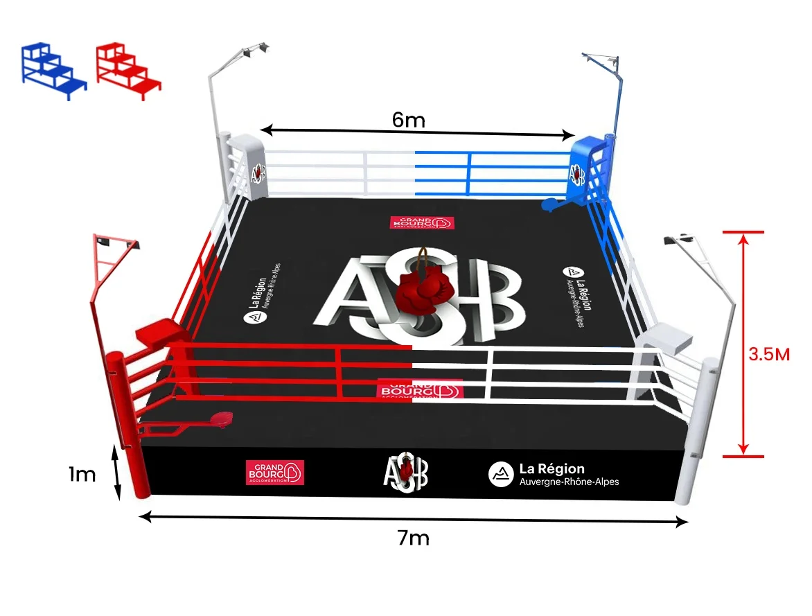 Boxing Ring Child Mma Floor Cage 3m Event Platform Sale Mini Ring De Boxe Ufc Wrestling Portable Boxing Ring