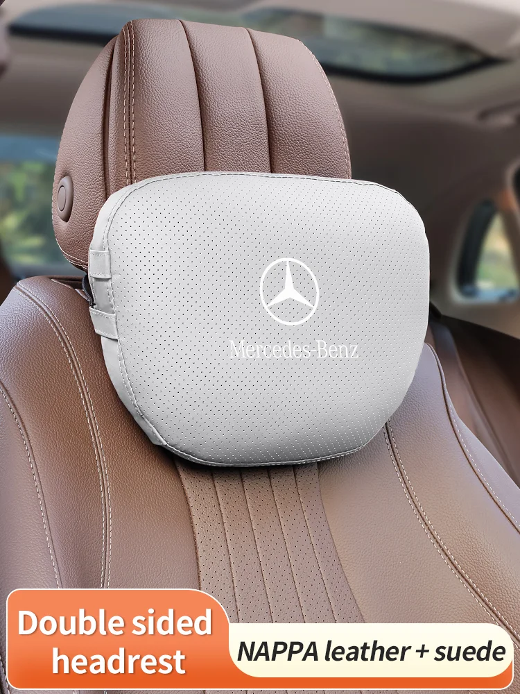 For Mercedes-Benz A B C E S V R-Class A45 C43 CLA GLA GLB GLC GLE SLK Car Headrest Neck Support Lumbar Rest Cushion Neck Pillow