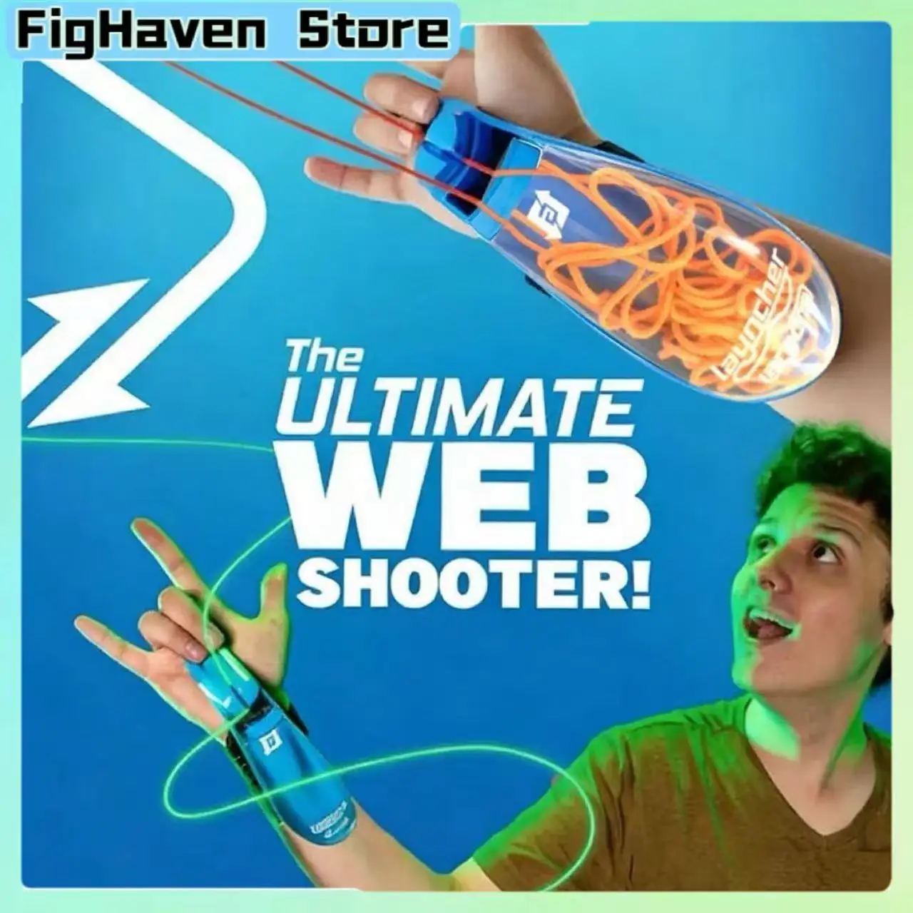 Luminous Rope Launcher Wristband Flying String Shooter Automatic Recoil Toy Night Glow Interactive Fun for Kids and Pets Gift