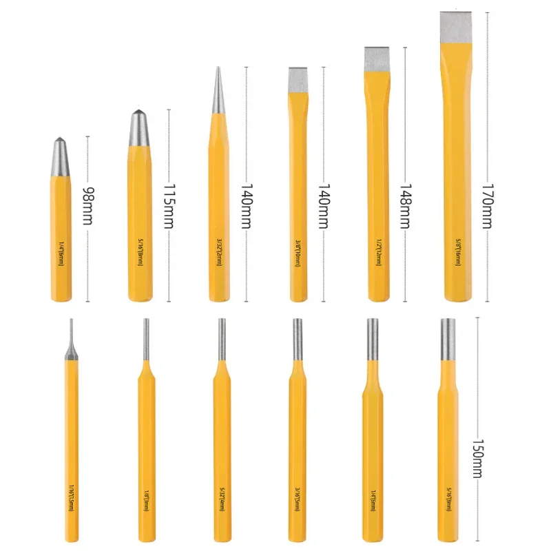 3/6/12 Tool accessories punching chisel set chiseling knife sharpener stone knife chiseling woodworking