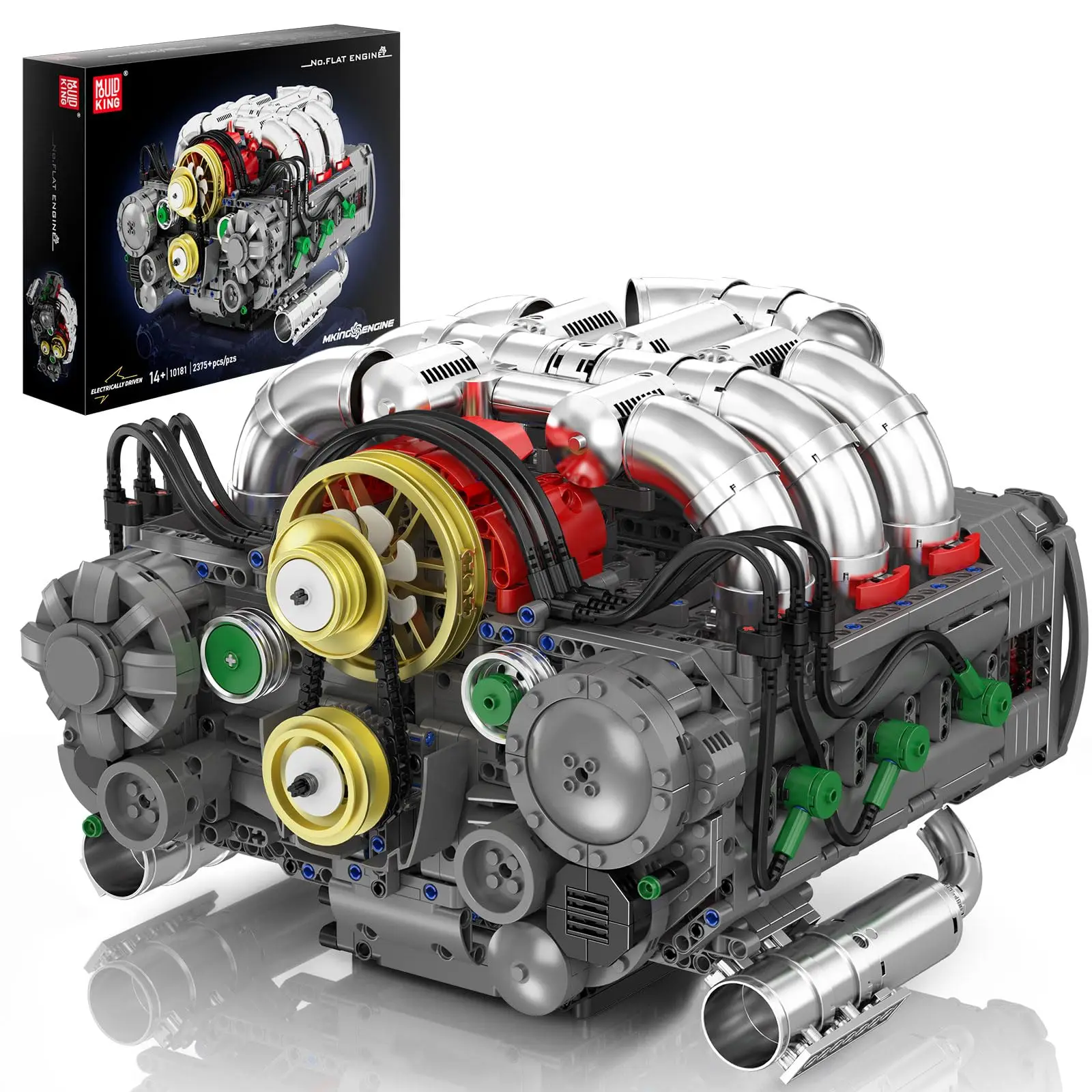

Mold King 10181 2375 шт. строительные наборы с плоским двигателем V8, модель двигателя, комплект для взрослых, коллекционные модели, строительные блоки, игрушки для детей, подарок для мальчиков