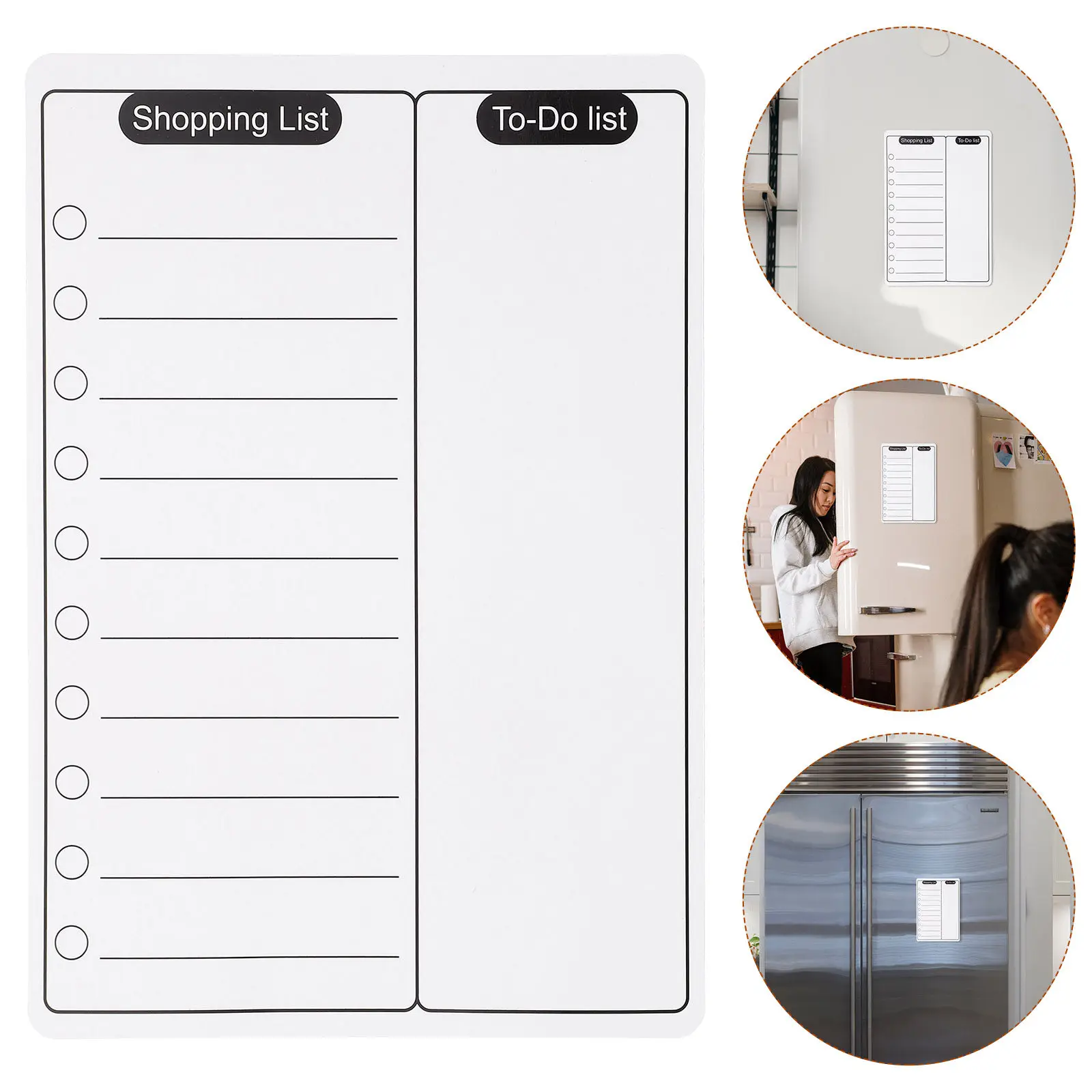 

Magnetic Grocery List Pad for Fridge Refrigerator Dry Erase Whiteboard Message Board Schedule Planner Daily Reminder Notepad