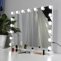 Hollywood Stars With The Same Fill Light Makeup Mirror,110V-240V,Dressing Room Rectangular mirror,Damage Compensation In Transit