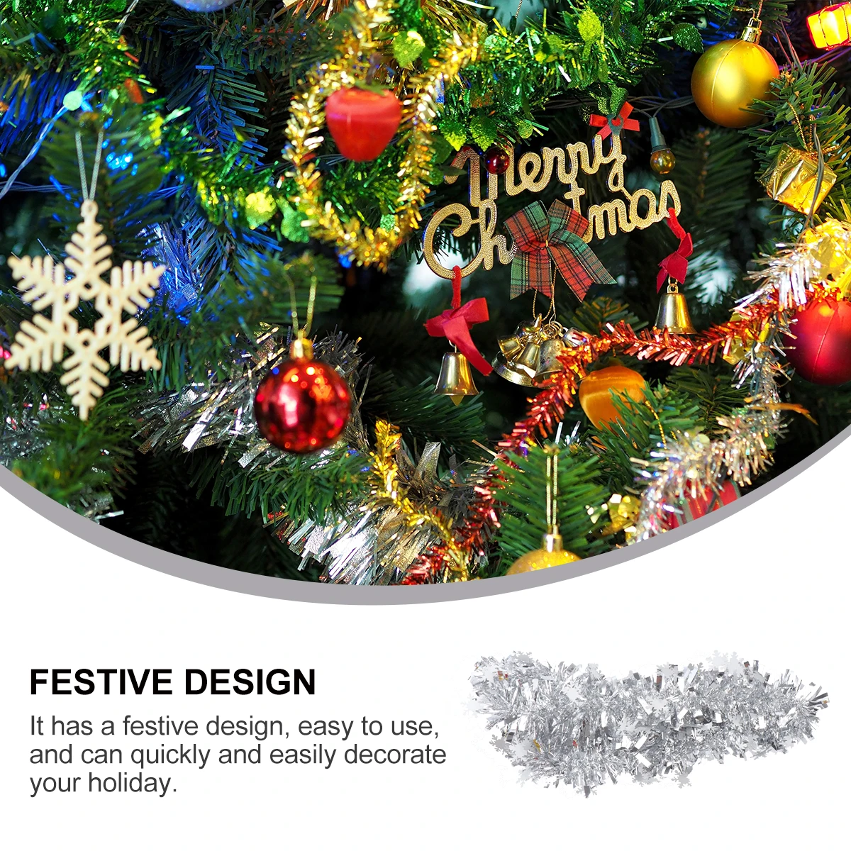 

3Pcs Christmas Festival Decoration Ribbon Props Exquisite Realistic Texture Reusable Holiday Decor Party Accessories