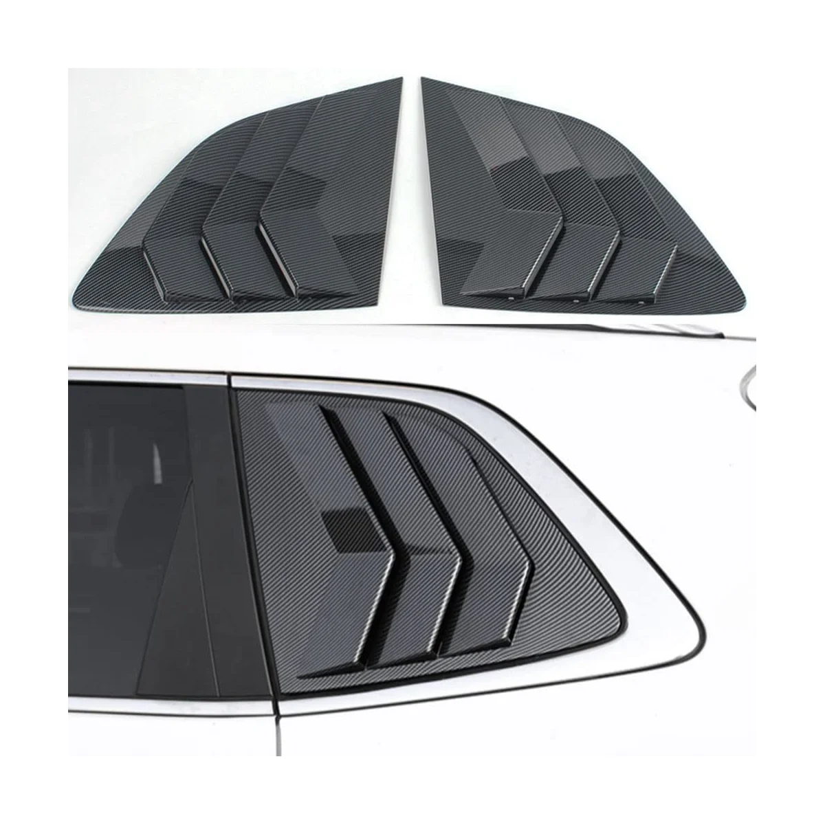 For Honda CRV 2023 Side Window Louvers Window Scoop Cover Trim Accessories (Carbon)