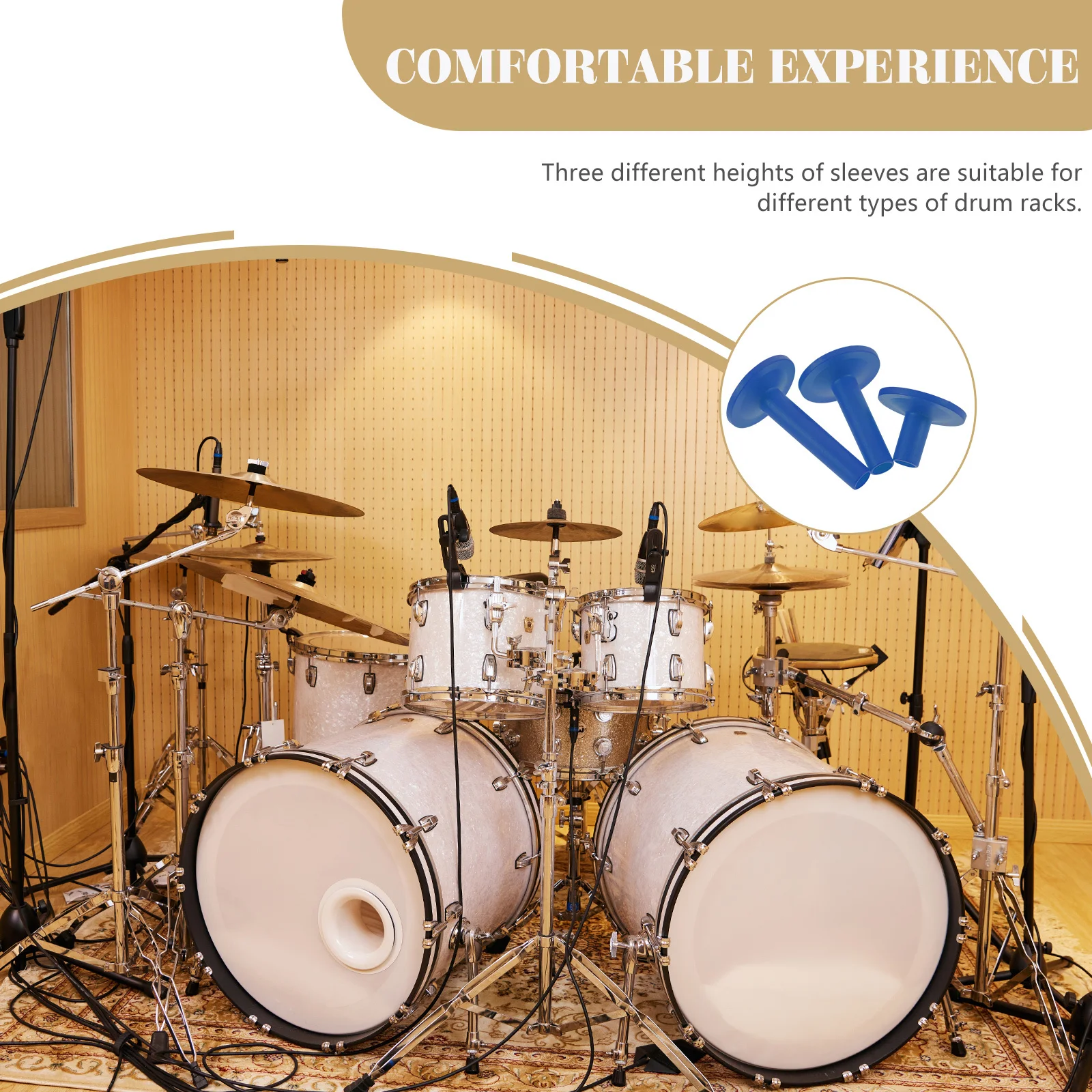 

12pcs Drum Accessories Cymbal Sleeves For Drum Kit Plastic Replacement Sleeves Long Short Height Adjustable Cymbal Stand