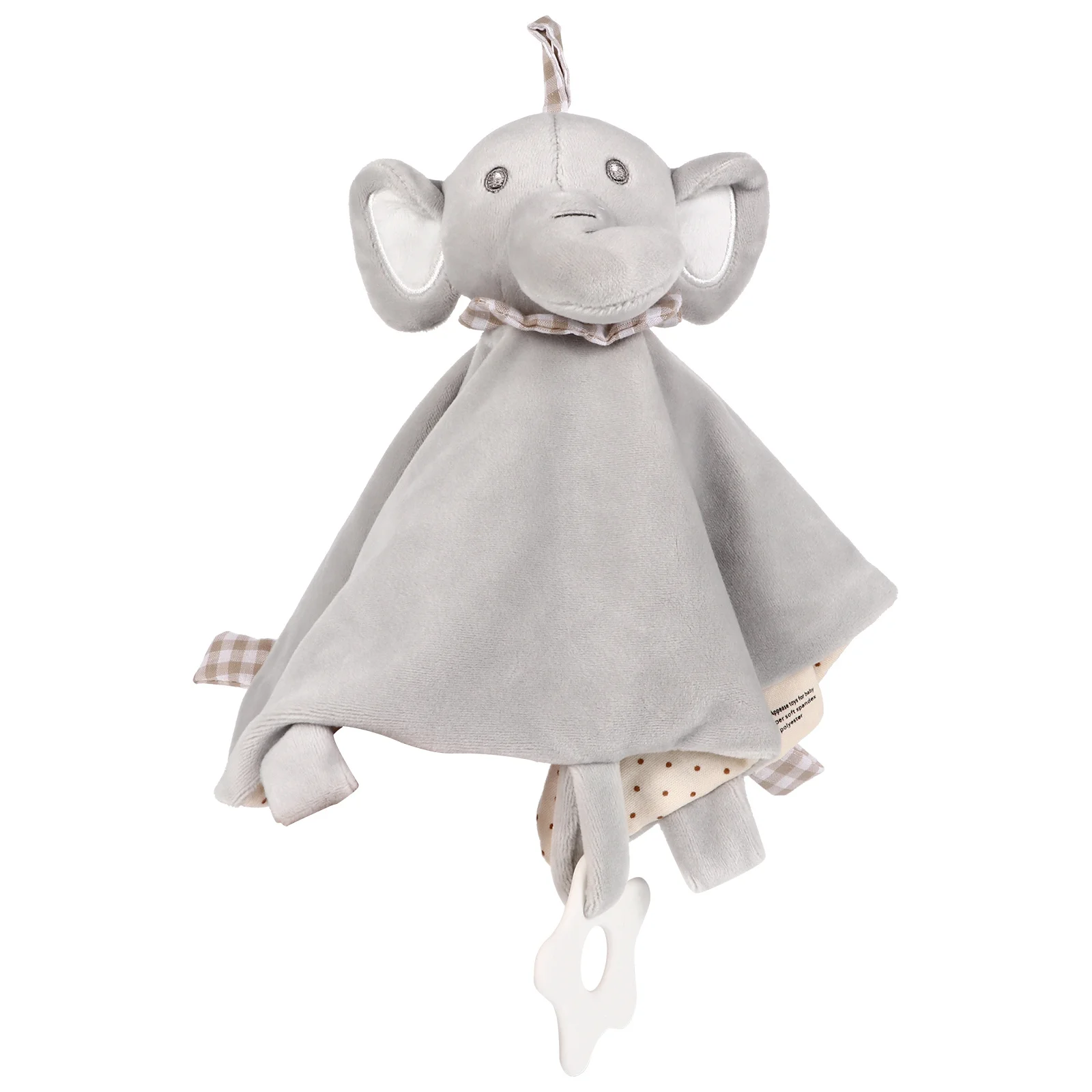 Soothing Baby Towel with Elephant Character Warm Odorless Fabric for Tactile Stimulation Comfort Blanket Infant
