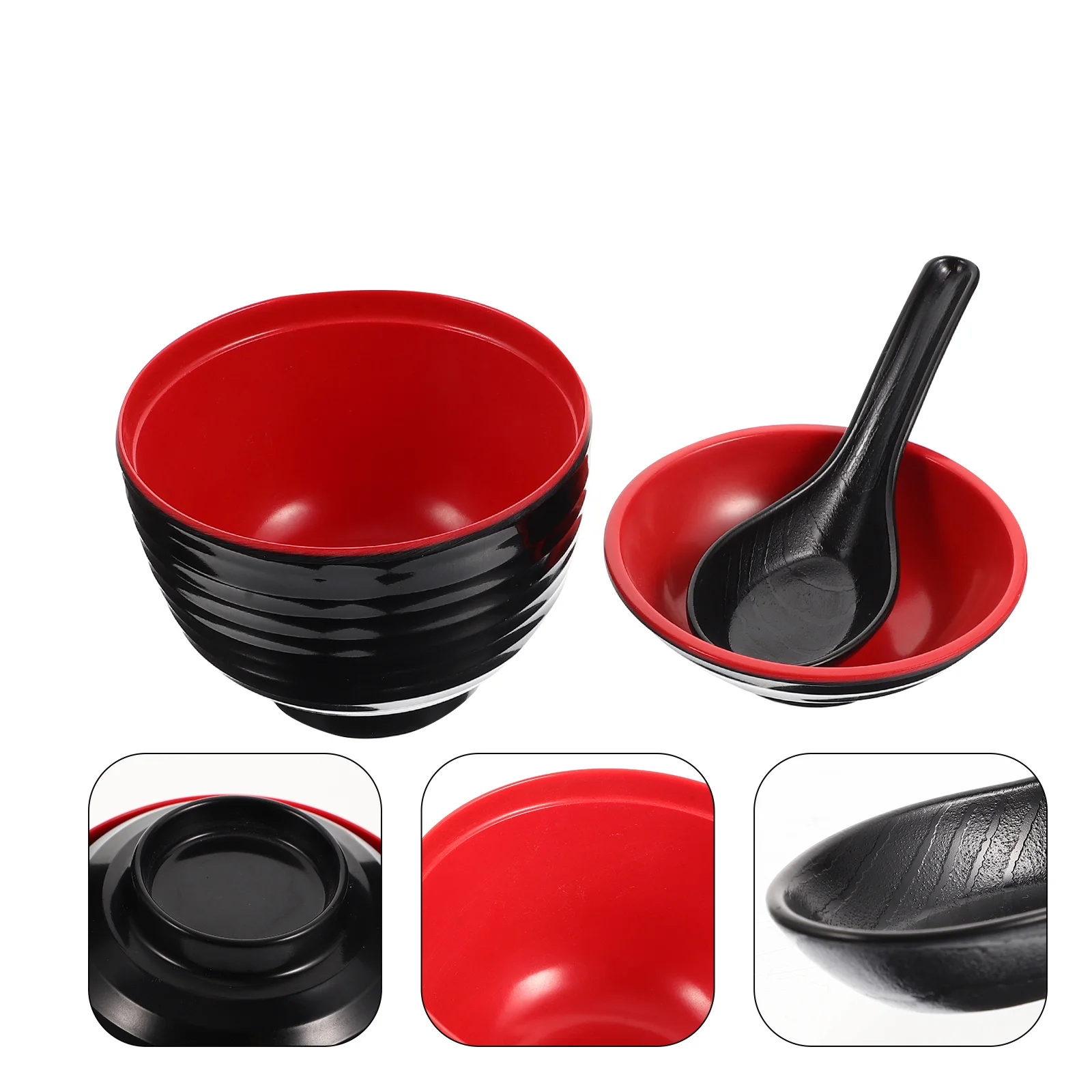 

1Set Japanese Miso Soup Bowl Covered Japanese Style Rice Bowl Premium Material Safe Soup Container for Kitchen and