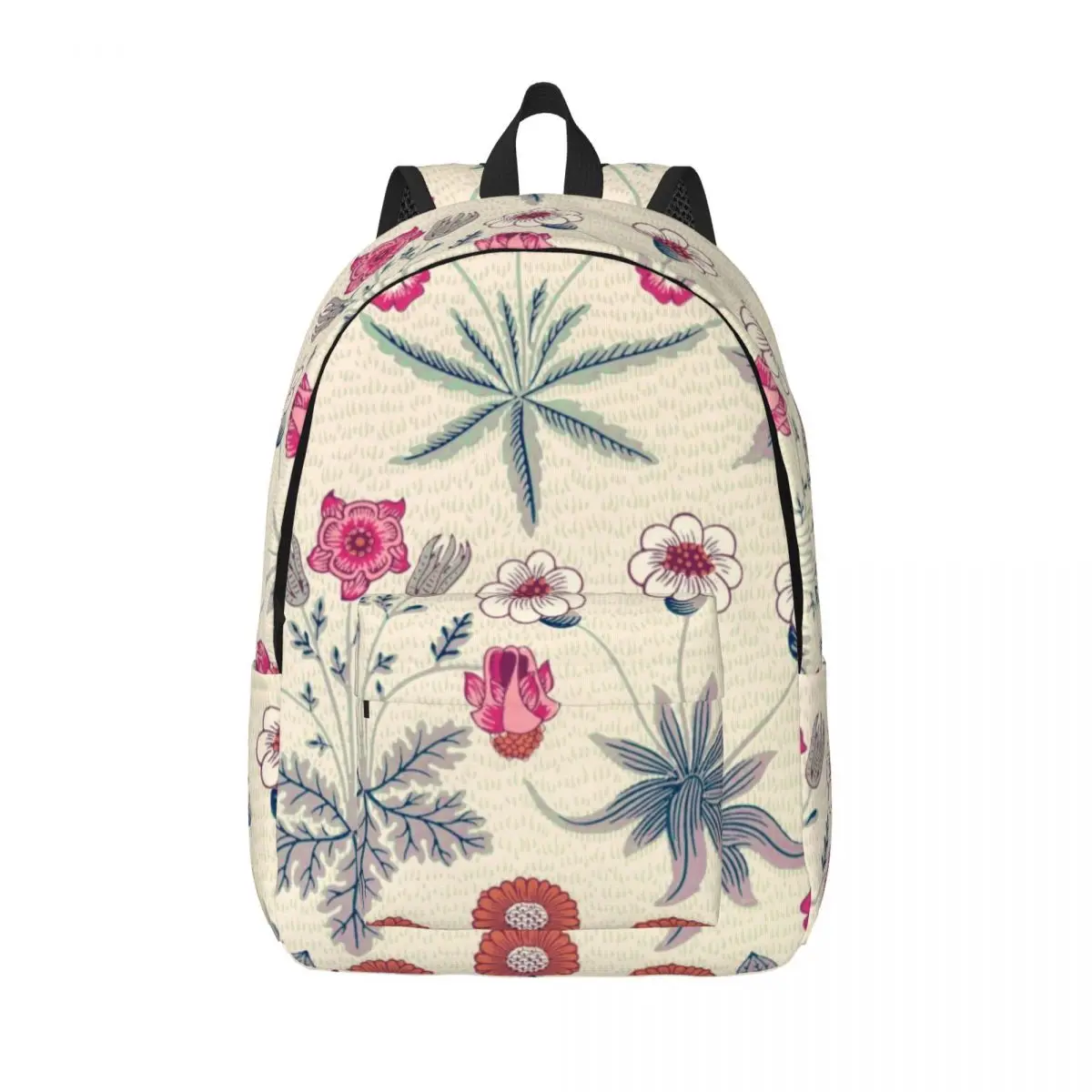 

William Morris Flowers for Men Women Student School Bookbag Vintage Floral Victorian Art Canvas Daypack Elementary High Outdoor