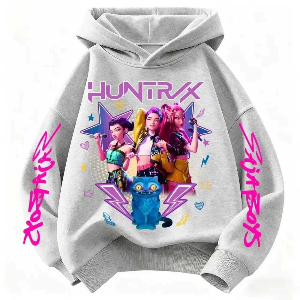 Hunter Rumi Derpy Cartoon Hoodie für Jungen und Mädchen, Mädchen-Sweatshirt in Himmelblau, warm, dick, modisches, lässiges Oberteil, Kinderkleidung. – Detail 4