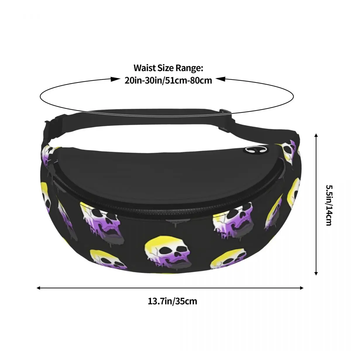 LGBTQ Pride Printed Waist Bags Nonbinary Flag Fashion Belt Bags Man Women's Sport Fanny Pack Design Banana Packs