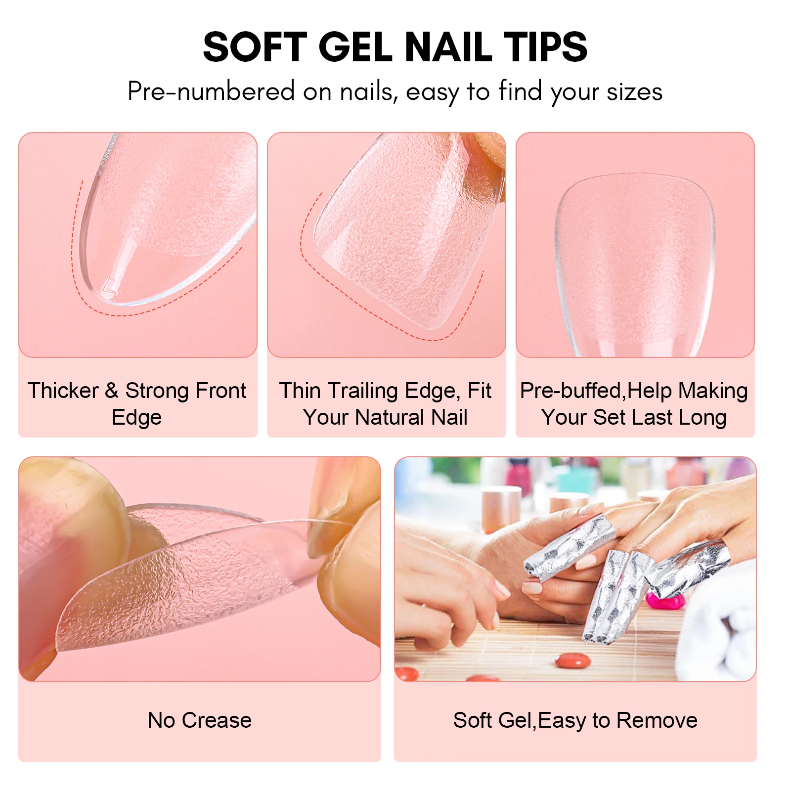 Makartt Gel Nail Kit Easy Nail Extension Set Stevige nageltips Lijm Nagellamp Basis Top Coat Manicure Nagelaccessoires