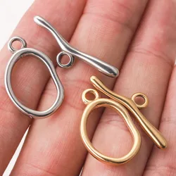 4sets Gold-Plate Stainless Steel Curved OT Clasp Jewelry Finding Buckle Connector for Bracelet Necklace Jewelry Making Supplies