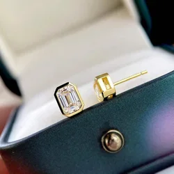 Huitan Trendy Dainty Shiny Zirconia Ear Stud Female Daily Wearable Earrings Accessories for Women Trendy Wedding Jewelry Gift