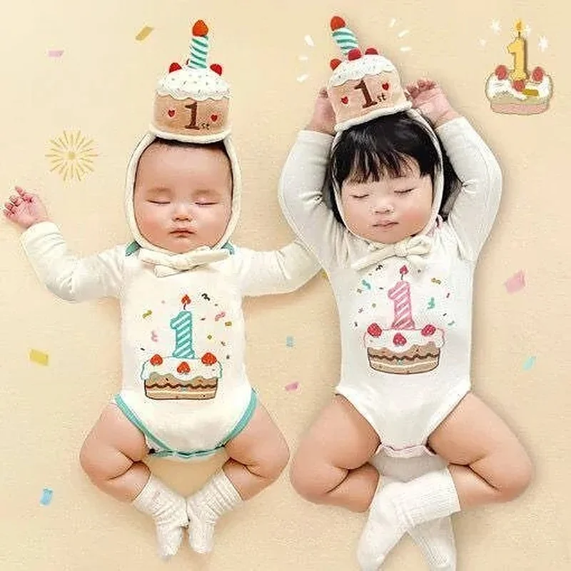 New Style Atmosphere Accessories Baby Birthday Girl Hair Accessories Children's Baby Headwear Boys' First Birthday Full Month Photo Props