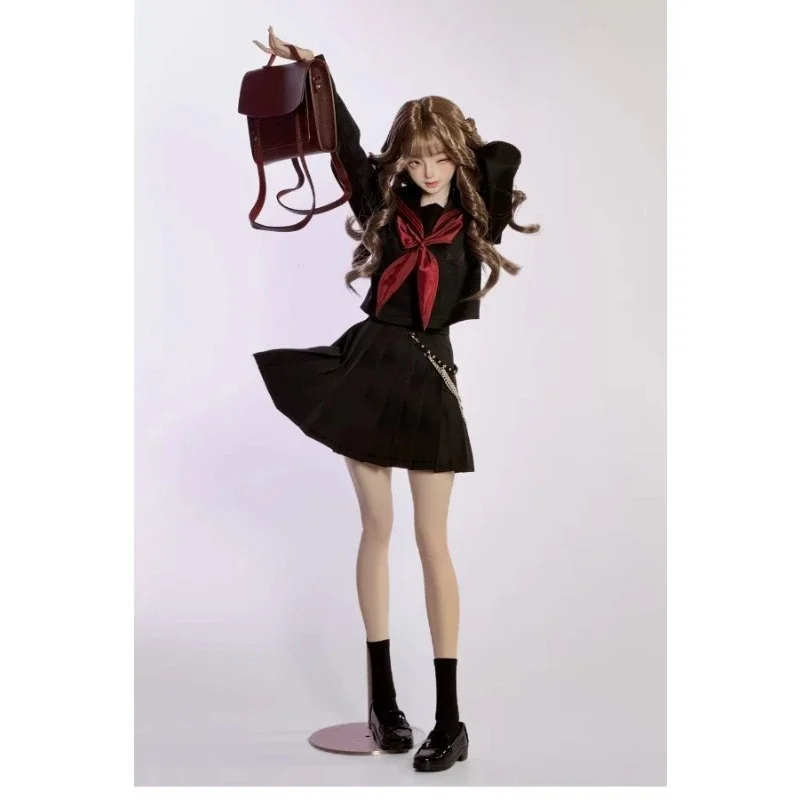 【NO BODY] Big Size Doll 1/3 Sailor Collar Tops Pleated Skirt Uniform for Sdgr/sd16/impl68/DZ70 BJD Action Figure Body