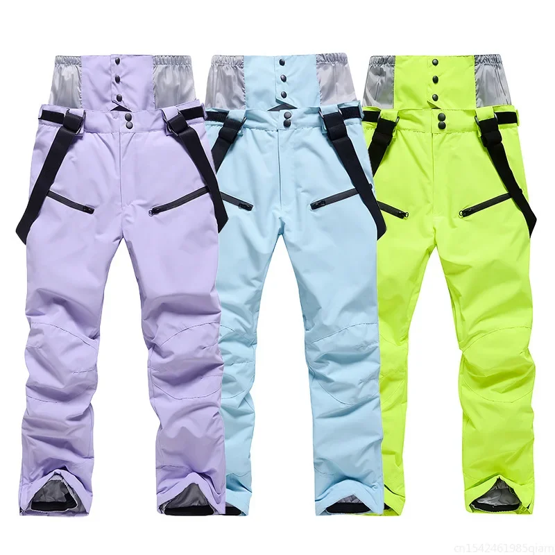 Alpine Ski Pants Men And Women Winter Outdoor Sports Warm Windproof Snowboard Pants Waterproof Color Ski Snow Pants