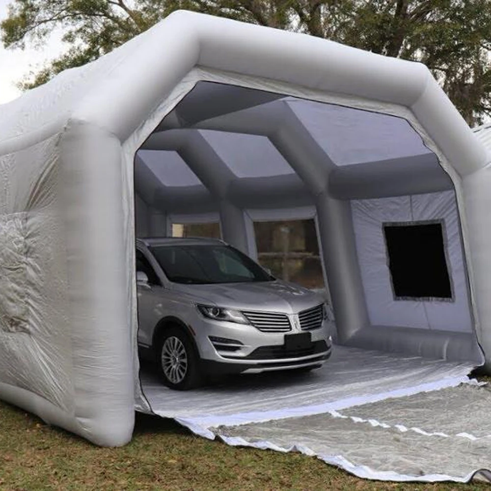 Durable Giant Inflatable Spray Paint Booth Car Portable Spray Painting Booths Workstation Tan Sewinfla For Most Car Models
